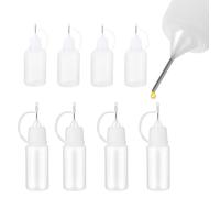 FENQURO 8 x Glue Applicator, Precision Applicator, Plastic Bottles, Dropper Bottle, Squeezer Bottle, Needle Tip Applicator, Bottles with Glue Applicator (10 ml/5 ml)