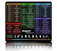 FENQURO Mouse pad with Windows shortcuts, 24 x 19 cm, standard size mouse pad, mouse pad, mouse pad, mouse pad, non-slip keyboard shortcut overview