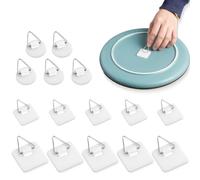 FENQURO Pack of 15 Self-Adhesive Picture Hangers with Linen Texture, Picture Hooks for Gluing, Practical Picture Hooks for Picture Frames, Versatile Shapes for Creativity When Decorating