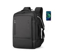 Fenree.geer Travel Backpack for Men, Flight Approved Carry On Luggage Backpack with USB Port, Water Resistant Expandable Computer Daypack, 17.3 Inch Black Business Laptop Backpack for College/Work,