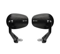 FENRIR Emark E24 Black CNC Aluminum Alloy Motorbike Motorcycle Bar End Mirrors Cafe Racer Handlebar Mirror Anti-glare Vibration-reducing design Curved lenses For Sport Street Cruiser Scooter