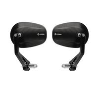 FENRIR Emark E24 Motorbike Motorcycle Bar End Mirrors Black CNC Forged Aluminum Alloy Cafe Racer Handlebar Mirror Anti-glare Vibration-reducing design Curved lenses For Sport Street Cruiser Scooter