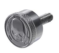 Fenrir Motorcycle Seat Anti Theft Bolt Security Screw Kit 304 Stainless Steel Metal Engraving Skull Horseshoe Motif Compatible with Harley Davidson 1997-Now Sportster Softail Dyna Touring (809-Y011)