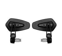 FENRIR (No EMARK Version) CNC Forged Aluminum Alloy Motorbike Motorcycle Bar End Mirrors Handlebar Mirror Folding function Anti-glare Vibration-reducing design Curved lenses For Sport Street Scooter