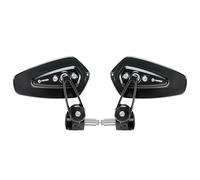 FENRIR (No EMARK Version) CNC Forged Aluminum Alloy Motorbike Motorcycle Bar End Mirrors Handlebar Mirror Folding function Anti-glare Vibration-reducing design Curved lenses For Sport Street Scooter