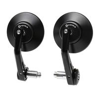 FENRIR (No EMARK Version) CNC Forged Aluminum Alloy Motorcycle Round Motorcycle Bar End Mirrors Handlebar Mirror Anti-glare Vibration-reducing design Curved lenses For Sport Street Cruiser Scooter