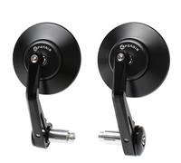 FENRIR (No EMARK Version) CNC Forged Aluminum Alloy Motorcycle Round Motorcycle Bar End Mirrors Handlebar Mirror Anti-glare Vibration-reducing design Curved lenses For Sport Street Cruiser Scooter