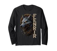 Fenrir Norse Wolf Rune Circle Ragnarok Viking North Myth Long Sleeve T-Shirt