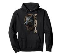Fenrir Norse Wolf Rune Circle Ragnarok Viking North Myth Pullover Hoodie