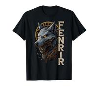 Fenrir Norse Wolf Rune Circle Ragnarok Viking North Myth T-Shirt