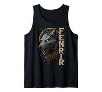 Fenrir Norse Wolf Rune Circle Ragnarok Viking North Myth Tank Top