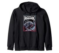 Fenrir The Howl of Ragnarok Norse Myth Viking Legend Wolf Zip Hoodie