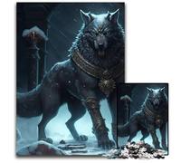 Fenrir The Norse WolfJigsaw Puzzles for Adults 1000Piece Difficult Puzzles for Adults BrainChallenging DIY Decorative Game Family Interactive Toy 1000 PCS(75x50cm)