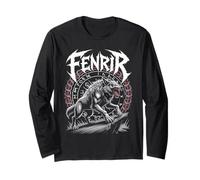 Fenrir Viking Compass - Norse Wolf Viking Vegvisir Long Sleeve T-Shirt
