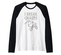 Fenrir Wolf Broken Chain Norse Mythology Ragnarok Raglan Baseball Tee