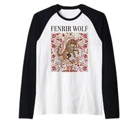 Fenrir Wolf Norse Mythology Viking Celtic Knotwork Raglan Baseball Tee