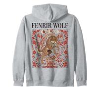 Fenrir Wolf Norse Mythology Viking Celtic Knotwork Zip Hoodie