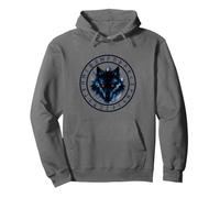 Fenrir Wolf Norse Rune Symbols Vikings Ancient Celtic Myth Pullover Hoodie