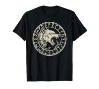 Fenrir Wolf Odins Runes Fenrir Wolf Viking Warrior Walhalla T-Shirt