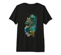 Fenrir Wolf Watercolor - Viking Nordic Celtic Vikings Themed Premium T-Shirt