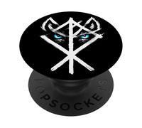 Fenriswolf Odins Sign Viking Wolf Wolf Eyes Valhalla PopSockets Adhesive PopGrip
