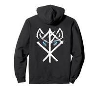 Fenriswolf Odins Sign Viking Wolf Wolf Eyes Valhalla Pullover Hoodie