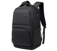 FENRUIEN 15.6 Inch Business Laptop Backpack Waterproof for Men Women | 1800D Oxford, Durable, for Daily Work Travel College, with Luggage Strap, USB Charging Port, Laptop Compartment, Black