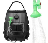 FENSAN Solar Portable Shower Bag, 5 Gal/20L Solar Heating Outdoor Camping Shower Bag with On-Off Switchable Shower Head&Removable Hose Suitable for Camping, Hiking, Travel, Beach Swimming