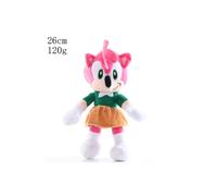 (Fense, 8 inch) Sonic The Hedgehog Shadow Amy Rose Knuckle Tail Plush Toy Soft Stuffed Doll Kids Toys Gifts