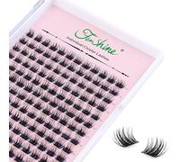 Fenshine Cluster LashesIndividual Lashes Wide Stem C/D Curl 9-15mm Length DIY Eyelash Extension Individual Soft False Lashes for Personal Use at Home (9mm, 144pcs D Curl)