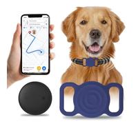 Fenshine Dog Tracker,Cat Tracker, GPS Tracker for Cats, Cat Location Tracker with Silicone Holder, No Monthly Fee, Waterproof, Compatible with Apple Airtag Find My (iOS Only),Anti-Lost Tracking Device