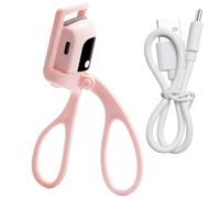 Fenshine Heated Eyelash Curler with LCD Display, Portable Electric Eyelash Curling Tongs, Pink