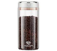 Fentar 1700ML Airtight Coffee Canister with One-way CO2 Valve, Borosilicate Glass Vacuum Coffee Bean Storage Canister with Date Tracker, Wide-Mouth Storage Container for Sugar, Tea, Nut