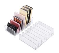 Fentar 2-Pack Eyeshadow Palette Organiser, Clear Makeup Palette Organiser with 7 Slots, Compact Acrylic Desk Organizer, Sturdy Beauty Storage Palette Organizer for Eyeshadow Cosmetics Lipstick