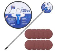 Fentar Drywall Pole Sander Assemblable, 170cm Extension Sanding Pole with 10 Replaceable Sanding Sheets, 360° Rotatable Durable Hand Radial Sander for Effortless Wall and Ceiling Polishing