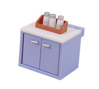 Fenteer 1/12 Kitchen Furniture Mini Kitchen House Furniture Mini Counter Model for Handcraft Micro Landscape Role Play DIY Model Gift, Salt tank platform