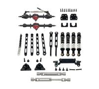 Fenteer 1:12 RC Car Front and Rear Axle Set Shock Absorber Mounts Accessories Link Rods Pull Rods for MN82 MN82S MN82Pro Toy Vehicles, Black