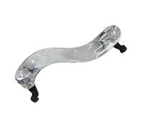 Fenteer 1/2 3/4 Violin Shoulder Rest Easy to Use Thickened Ergonomic Comfortable Acrylic Non Slip Clear Shoulder Support Violin Parts, black