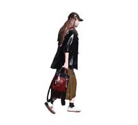 Fenteer 1:64 Scale People Figurine Street People Figure Role Play Figure Resin Dioramas Tiny Figurine for Architectural Buildings, Lady with handbag