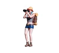 Fenteer 1:64 Scale People Figurine Street People Figure Role Play Figure Resin Dioramas Tiny Figurine for Architectural Buildings, Woman taking photo