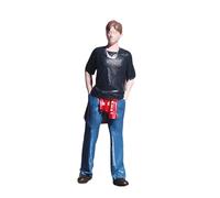Fenteer 1:64 Scale People Figurine Street People Figure Role Play Figure Resin Dioramas Tiny Figurine for Architectural Buildings, black shirt man