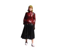 Fenteer 1:64 Scale People Figurine Street People Figure Role Play Figure Resin Dioramas Tiny Figurine for Architectural Buildings, Woman in sweater