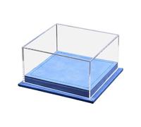 Fenteer 1: 64 Scale Toy Cars Display Box Dustproof Showcase for Home Decoration 5x4.8x2.6inch Accessory Lightweight Clear Acrylic Lid, Blue