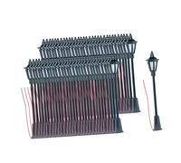 Fenteer 1:87 Pole Light Model Railway Train Lamp Decorative Mini Street Light Model HO Scale for Life Scene Role Play Window Display, 60pcs