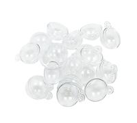 Fenteer 10 Pcs Clear Fillable DIY Craft synthetic sphere Ornaments, 2cm Transparent Acrylic Round Hanging sphere, Customizable Decorative Baubles for Christmas, Wedding, Party & Home Decoration