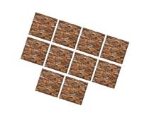 Fenteer 10 Pieces 3D Wall Panels 3D Wall Tiles Background Decoration Foam Waterproof for Bedroom, Bathroom, Kitchen Modern Wallpaper, Brown