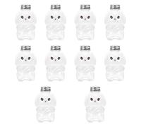 Fenteer 10 Pieces Empty Animal Shape Juice Bottles,Drinking Jar with Airtight Lids Cute Beverage Container for Juicing Camping, 350ml