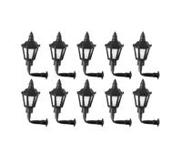 Fenteer 10 Pieces Mini Wall Lamps Models Ornament Miniature Wall Light for Micro Landscape Fairy Garden DIY Model Railroad Sand Table, 1 87 Scale