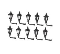 Fenteer 10 Pieces Mini Wall Lamps Models Ornament Miniature Wall Light for Micro Landscape Fairy Garden DIY Model Railroad Sand Table, 1 100 Scale