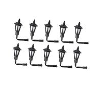 Fenteer 10 Pieces Mini Wall Lamps Models Ornament Miniature Wall Light for Micro Landscape Fairy Garden DIY Model Railroad Sand Table, 1 150 Scale